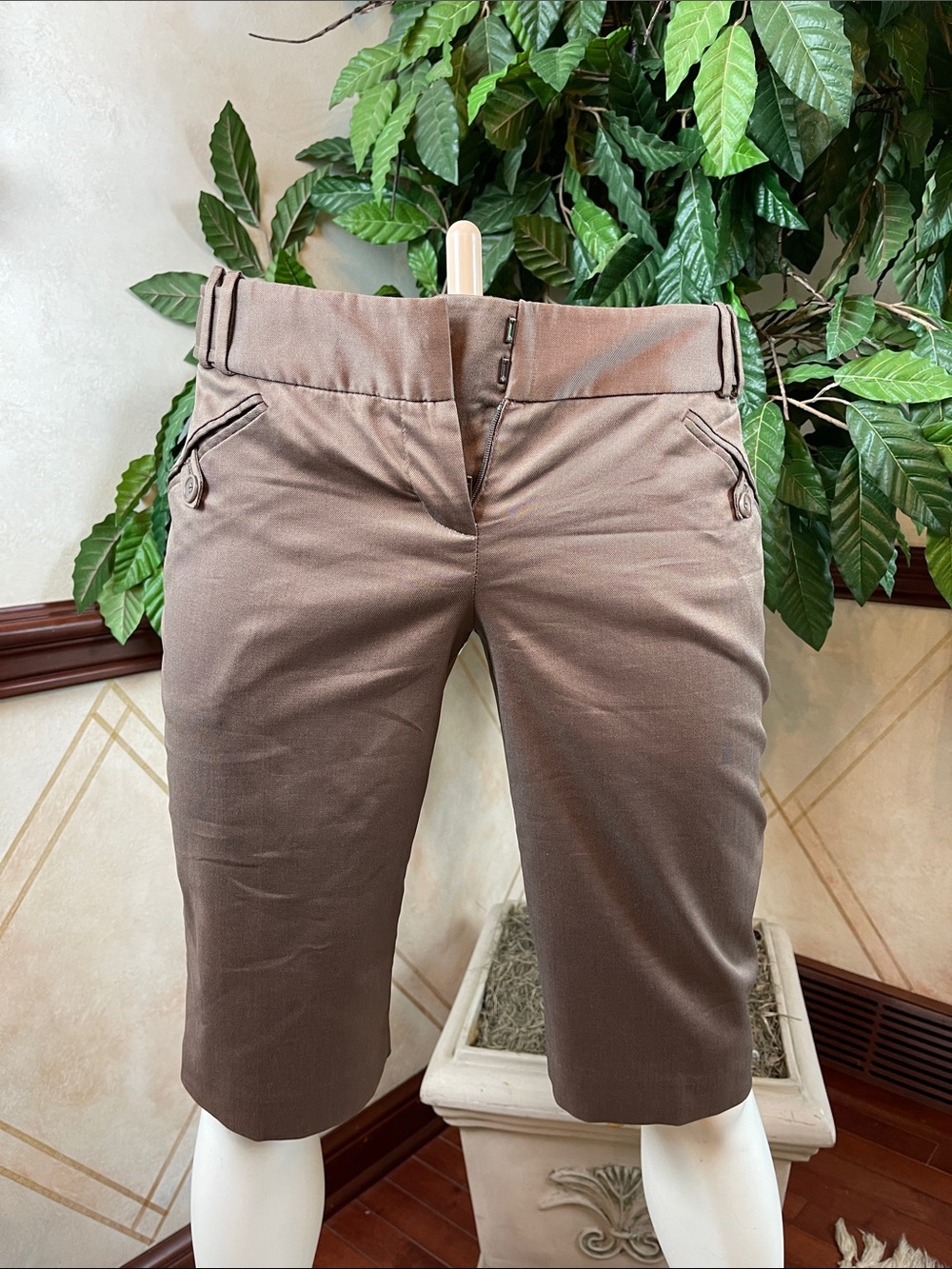 THE LIMITED LIGHT BROWN 14” INSEAM SHORTS - Picture 4 of 11